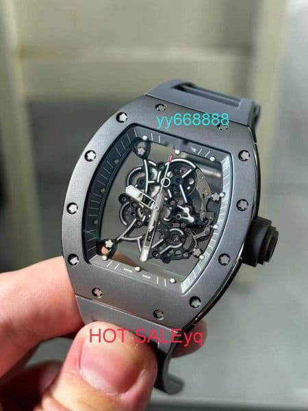 Mens watch Automatic Mechanical Wristwatches Swiss Watch m055 Grey ceramics Limited edition vaucher movement yqJZ0B yqtgood