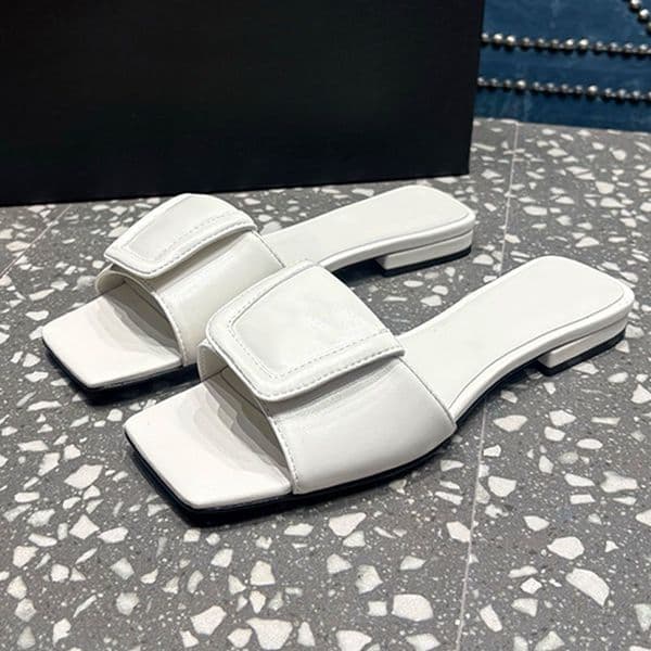 womens Smooth leather mules sandals Summer Beach Sandale Casual Mules luxury Designer travel Casual Shoes Luxury womens suede sandals slippers size 35 42