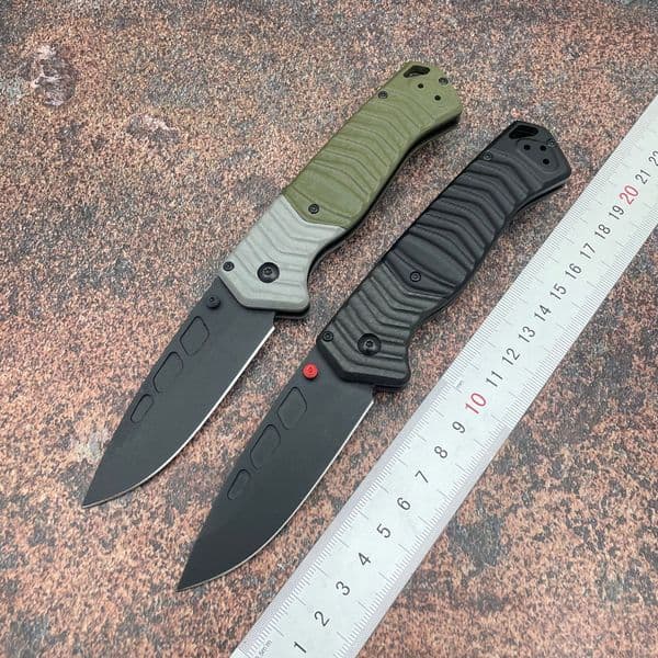 New BM 593BK-01 PSK Personal Tactical Pocket Folding Knife D2 Cerakote Blade Milled G10 Handle Camping Hunting EDC Multitool