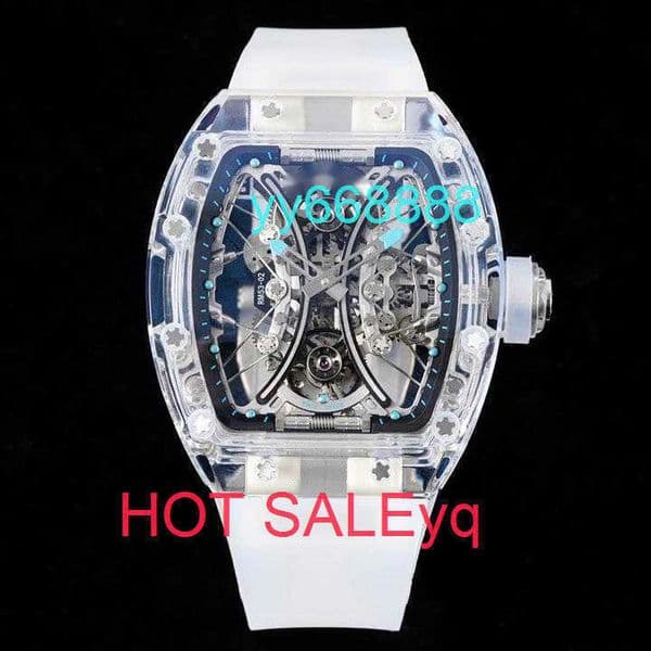 Watch Mens Business Wine Barrel Shaped Mechanical Watch Fashionable Trend Fully Hollowed Out Transparent Rubber Luminous Watch yqtgood