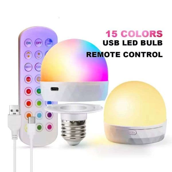 Rechargeable Light Bulb E27 USB 5V Magnetic attraction RC Dimmable Camping Equipment Party For home LED Lamp Room Ampoules