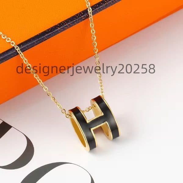 26SS designer Classic H Pendant women jewlery Necklaces Letter Necklace designer jewelry Ho