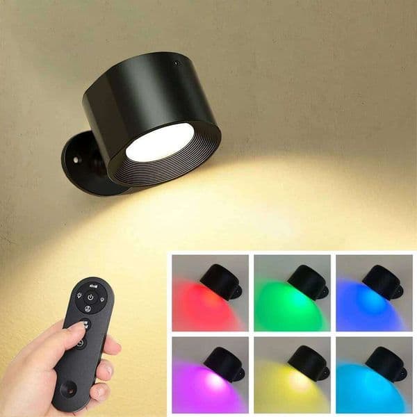 Led Wall Touch Remote Control IR 360 Rotatable USB Recharge Wireless Portable Night Light For Bedside Bedroom Reading Lamp