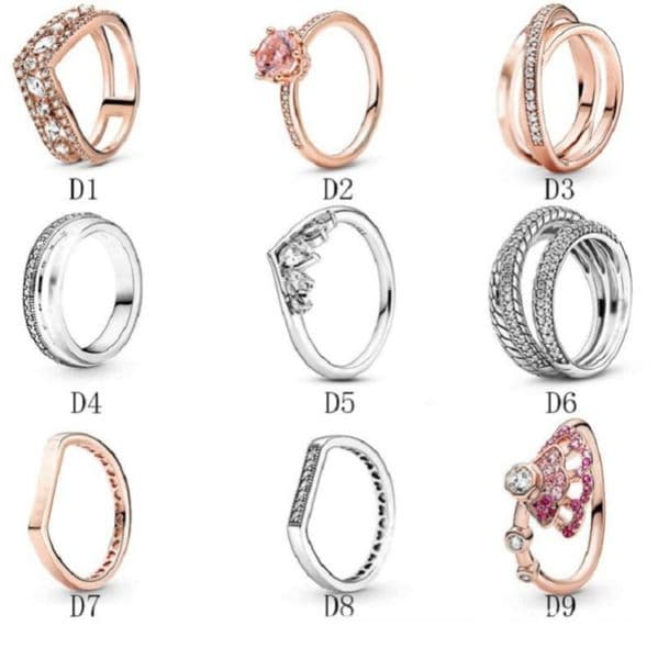 925 Sterling Silver Womens Diamond Ring Luxury Designer Ring Fashion Jewelry Rose Gold Love Wedding Engagement Rings For Women