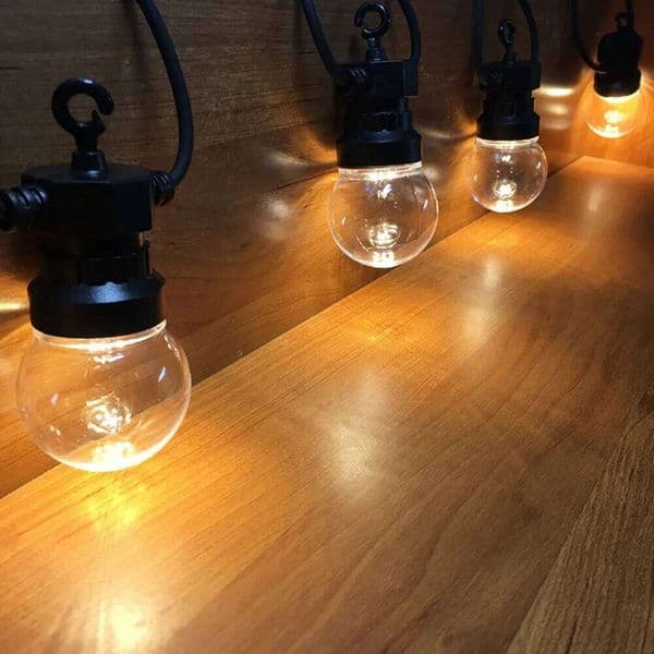 G50 Festoon IP65 Lights Outdoor Waterproof Led Clear Globe Ball String Garland Party Wedding Backyard Patio