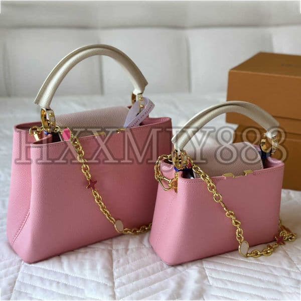 12A Top Quality Cowhide Handbags Purse Luxury Designer Tote Bags Women Capucines-Bb-Bag Gold Hardware Accessories Shoulder Crossbody Bag Female Wallet