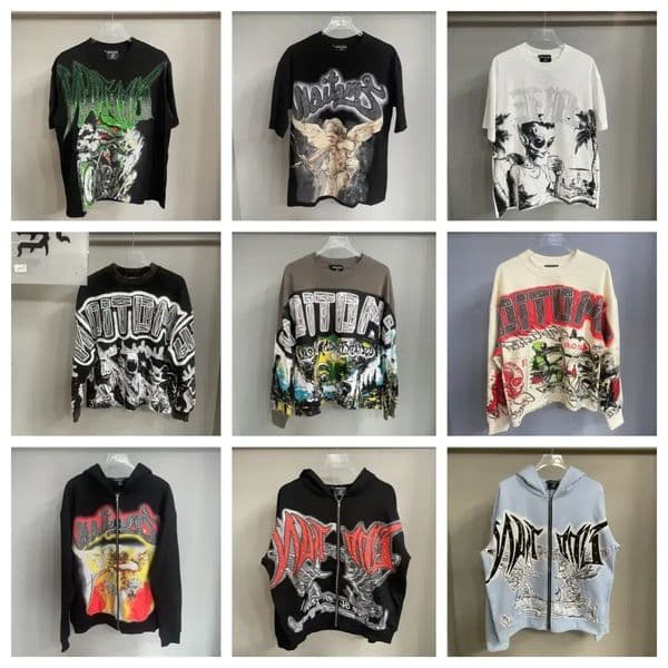MIXED EMOTION designer Mens Y2k hoodies Letter tee High Street summer fashion hip-hop retro casual cotton printed shorts sleeveds shirts ff