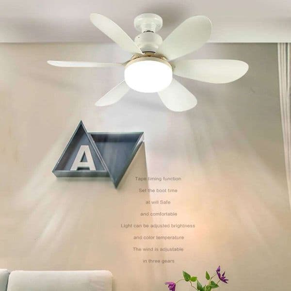30W with remote control, LED light fan, E27 lamp holder, intelligent mute ceiling fan for bedroom and living room
