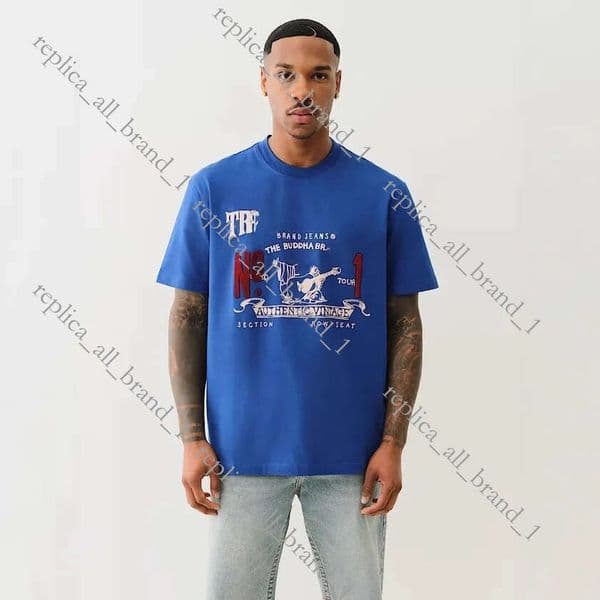 Top Shirt Men's Designer Printed T-Shirt American High Street Fashion Hip Hop Couple Tees Religionshirt Tee Retro True Letter Print Round Neck Tops 197