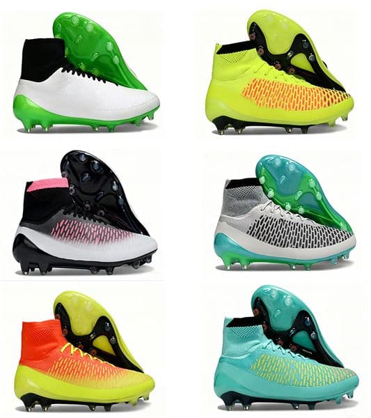 New Professional Mens High Quality FG Soccer Shoes Football Boots for Men High Ankle Soccer Cleats Boy Training Outdoor Trainers Sneakers Size 39-45