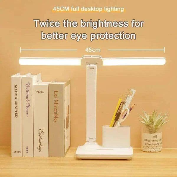 New Double Head USB Desk Dimmable Foldable Rechargeable Dual-purpose LED Night Light Student Dormitory Reading Bedside Lamp