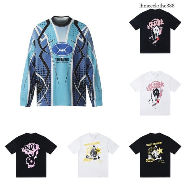 Tt Designer Sainntly Vanity Shirt hoodie Streetwear Hip Hop Unisex Short Sleeve High Quality Cotton Tshirts hoodie Men Women High Quality Vintage Print Letter 08 2d