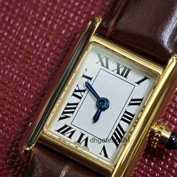 Top quality tanks watch super clone watches watch women mens watch luxury designer watch swiss quartz movement sapphire glass leather strap 22mm with box LV0C