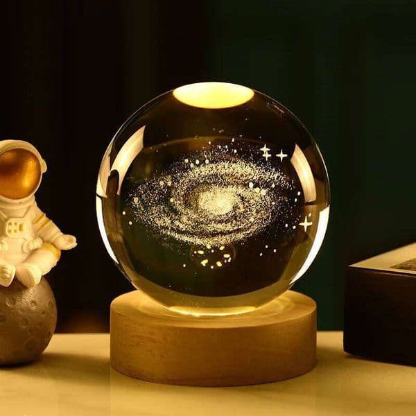 Astronomy Crystal Glowing Planetary Galaxy Astronaut Ball Night Lights Bedside Light Ramadan Decoration Mood light