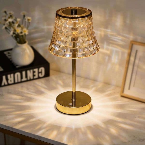 Vintage Woven Texture LED Desk Lamp, Dimmable Warm Light for Bedroom, Hotel, Restaurant, Decor