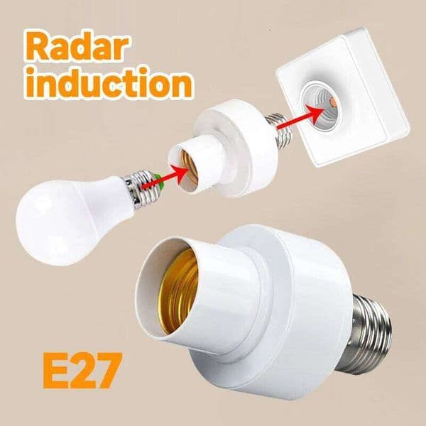 E27 radar bulb screw mouth corridor garage lighting automatic switch microwave induction lamp head 85-265V