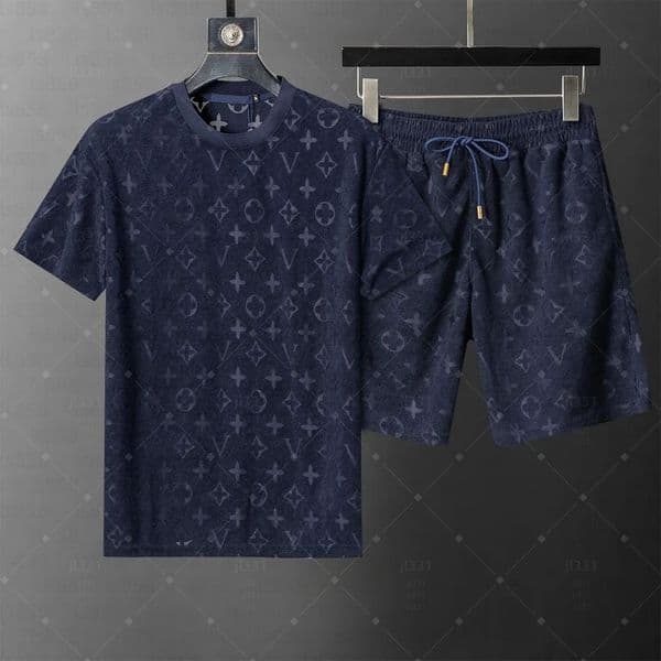 Luxury Designer Mens Tracksuit Summer Fashion Male Sets Letters Print Short Sleeve Tees Suit High end Quality 15 Color T Shirts Tops and Shorts 2 Piece Set Men Clothing