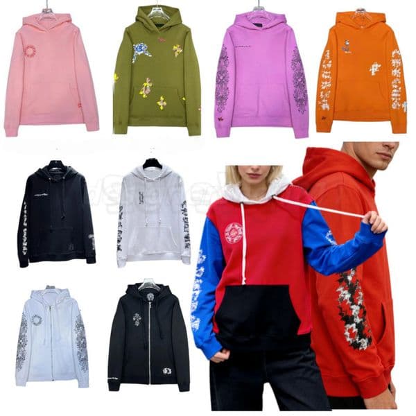 Designer chrome hoodie high-quality fashion men's and women's Pure cotton hoodies sweatshirts pullovers letter printed zippers long sleeve sweatshirts f8