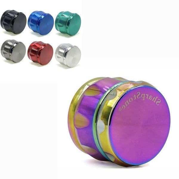 High Quality Brand Colorful Mini 43mm/63mm 4layer Diamond SharpStone herb grinder Travel Metal Rainbow tobacco grinders smoking for dry herb