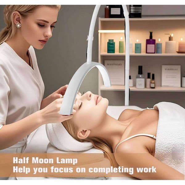 Beauty Ring Light with Infinite Dimming 3 Color Tones 10 Brightness Levels 360° Adjustable Gooseneck for Home Salon Use