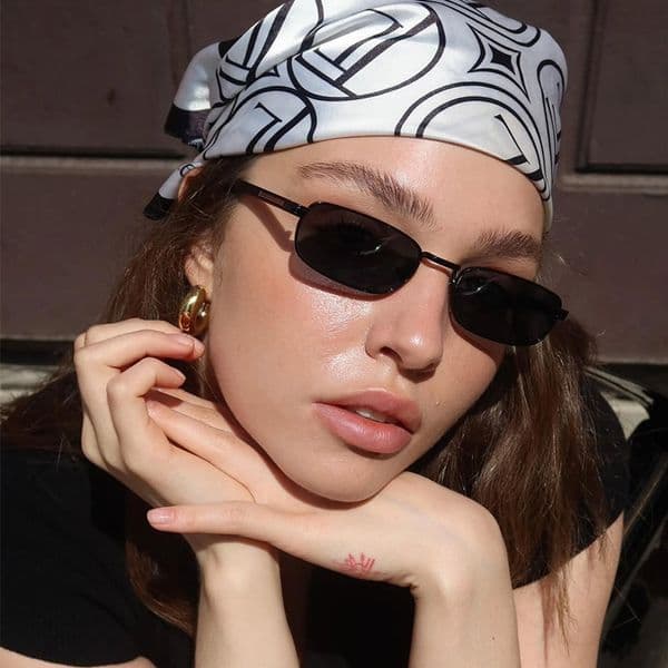 High Quality 2025 New European and American Fashion Personality Metal Small Frame Rectangle Women Old Money Style Sunglasses for Men