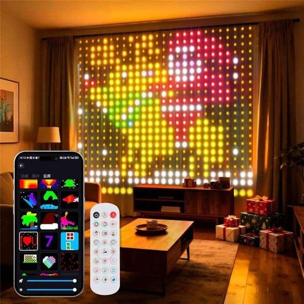 400-800 LED Smart with App Remote Control Music Sync Christmas Curtain String Outdoor Fairy Lights