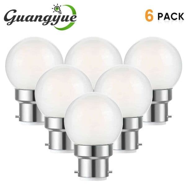 G40 LED Replacement Light B22 E27 E26 Globe Frosted Bulb for Indoor Outdoor String Lights Warm White Chandelier Lamp Bulbs