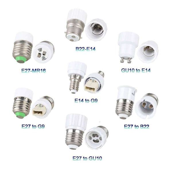 1-5PCS E27 E14 B22 To E17 GU10 G9 Base Lamp Holder Converter Socket Adapter For LED Corn Bulb light