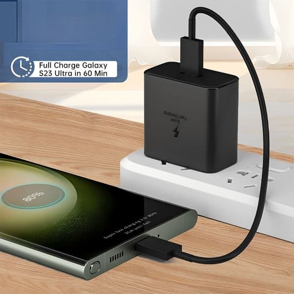 45W PD Charger Super Fast Charging For Samsung Galaxy S24 S23 Ultra Note Mobile Phone Type C Quick Charge Adapter Data Cable Set