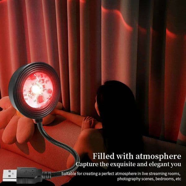 Color Sunset USB 5V Projection Light Can Be Remotely Controlled for Holiday Party Lighting, Indoor Selfie Wall Decoration