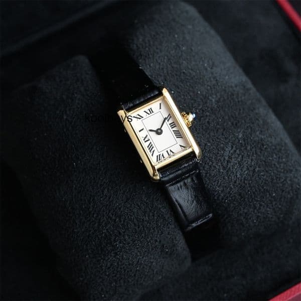 Top quality tanks watch women mens watch super clone watches swiss quartz movement leather strap sapphire glass 22mm with box 3ISH