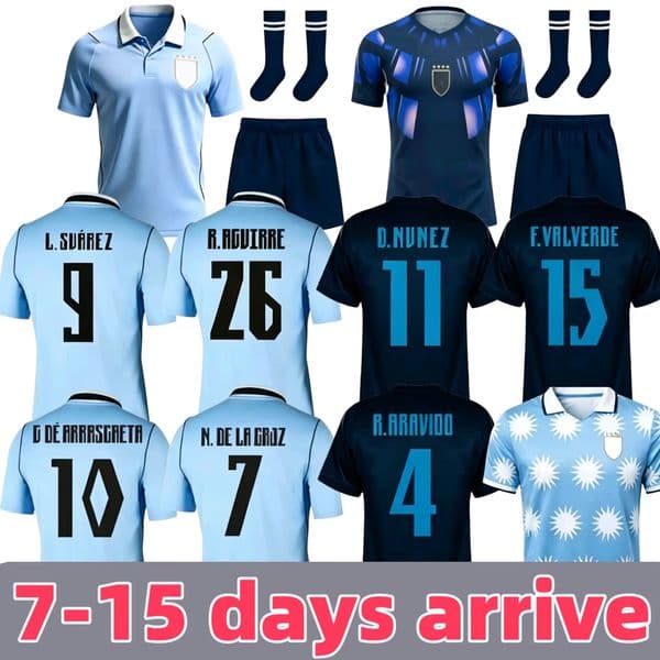 uruguay Jersey F. VALVERDE N.DE LA CRUZ R.BENTANCUR Soccer Jerseys UGARTE L.SUAREZ D.Nunez M.ARAUJO R.ARAUJO J.M.GIMENEZ F.TORRES Jerseys 2026 Football Shirts kids kits