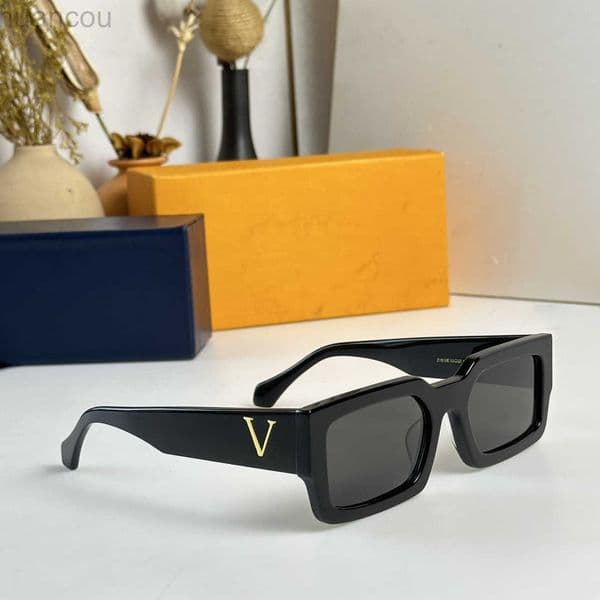 Designer LousVton Realfine88 Z1910E Clash Low Square Z1955W Sunglasses Luxury Eyewear for Men Women - with Case