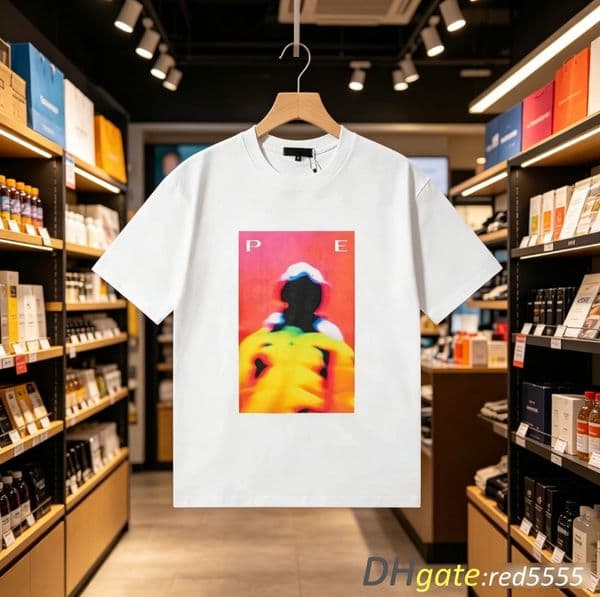 Purple T Shirt Designer T-Shirts Men Casual Short Sleeve Letter Print Hip Hop Street Colorful Graphic Tees Streetwear Women Top