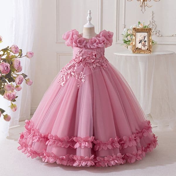 Sophisticated Little Lady Dress with Delicate Beading Perfect for Themed Parties