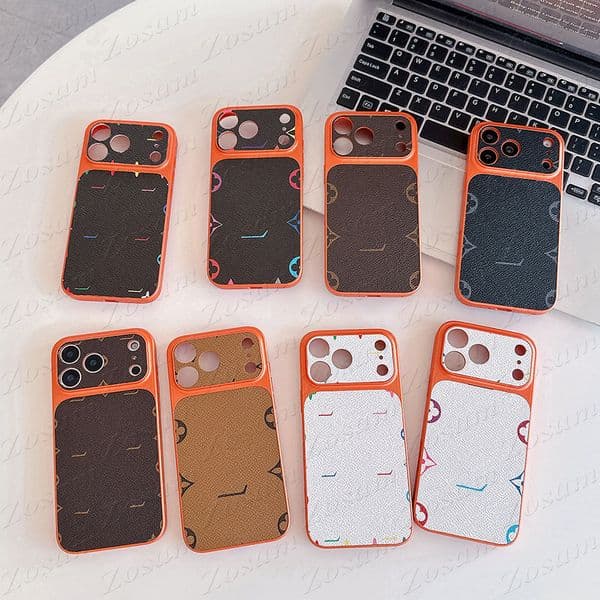 Luxury Classic Leather Phone Case for iPhone 17 Air 16 15 Plus 14 13 Pro Max Ultra Slim TPU Bumper Scratch Proof Cover iPhone16 15pro Designer Full Protection Back Shell