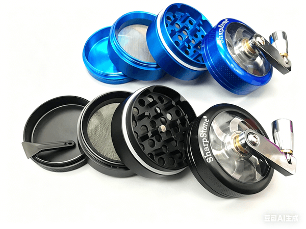 OEM 50mm/63mm 4layer zicn alloy CNC hand crank Sharpstone metal herb grinder Sharp stone smoking Herb Spice Crusher Tobacco Grinder