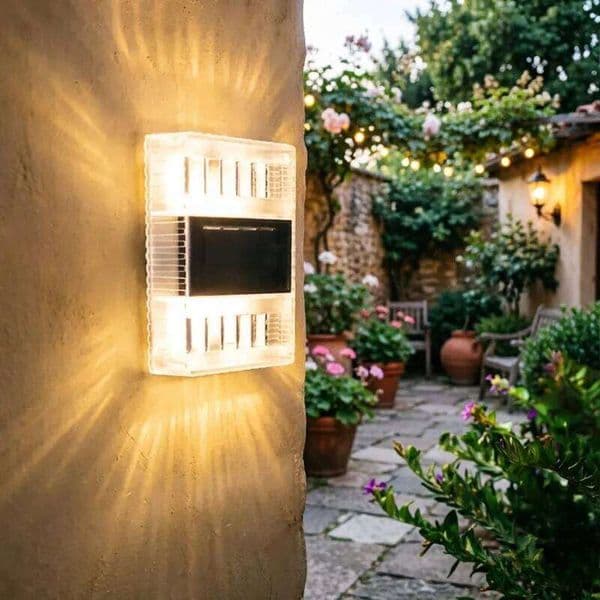 1/2/4 PCSLED Fence Lamp Outdoor Waterproof Garden Decoration Up And Down Lighting Solar Light Control Sensor Wall Lights