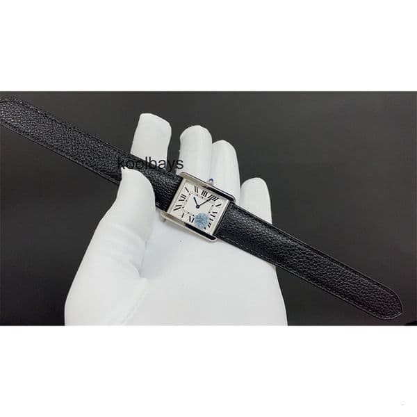 Top quality tanks watch women mens watch super clone watches swiss quartz movement leather strap sapphire glass 22mm with box 4RS9