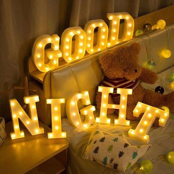 Alphabet Letter Number Luminous LED Night Light for Home Wedding Birthday Christmas Party Decoration Warm Decorative Lamp
