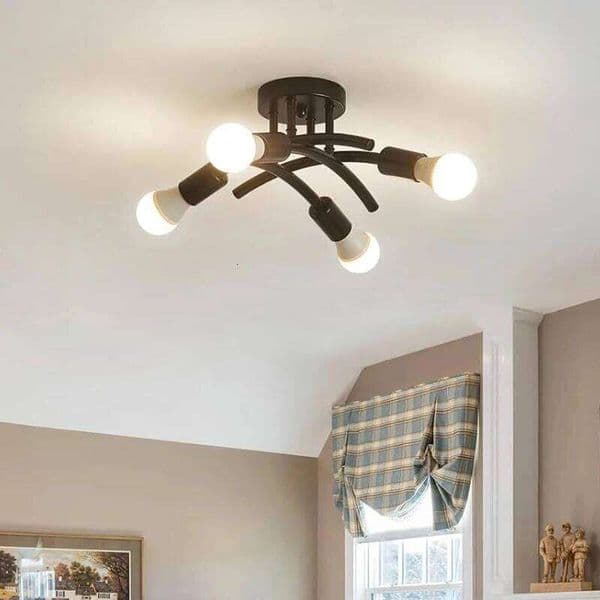 Retro-style wrought iron pipe light industrial lamp for modern living room and bedroom lighting decor art pendant