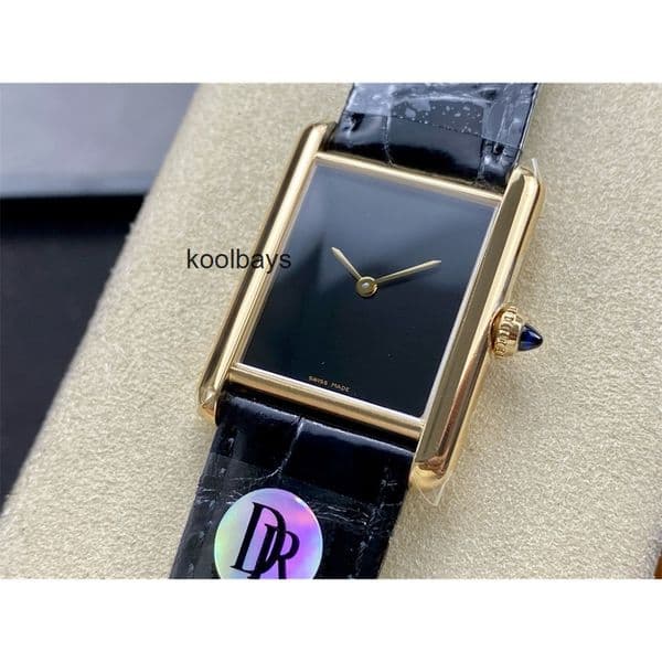 Top quality tanks watch women mens watch super clone watches swiss quartz movement leather strap sapphire glass 22mm with box J8Z5