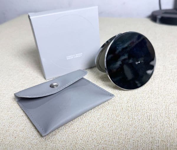 EPACK Compact Mirrors Portable Makeup Round Shape Make Up Tools with Storage Pouch box