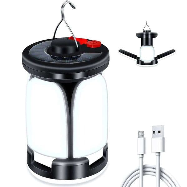 Outdoor Camping Lantern 6 Modes 60 LED Ultra Bright Tent USB Solar Rechargeable Fishing Hiking Party Camp Light