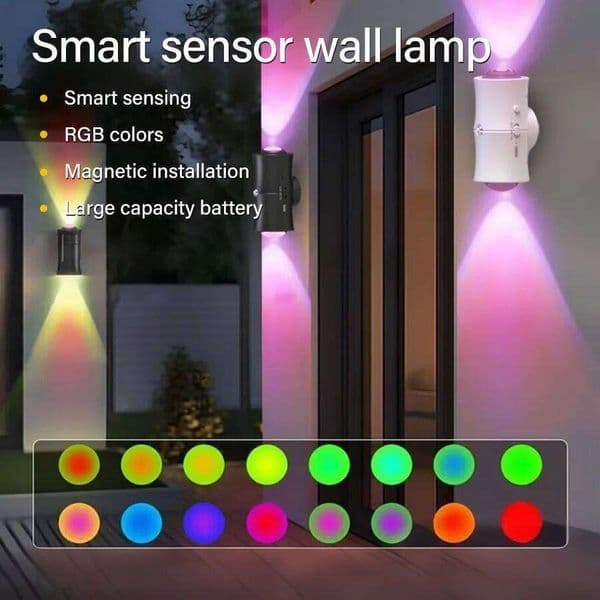LED Spotlights Charging Atmosphere Colorful Indoor Wall Magnetic Suction Headboard Human Body Sensing Night Lights