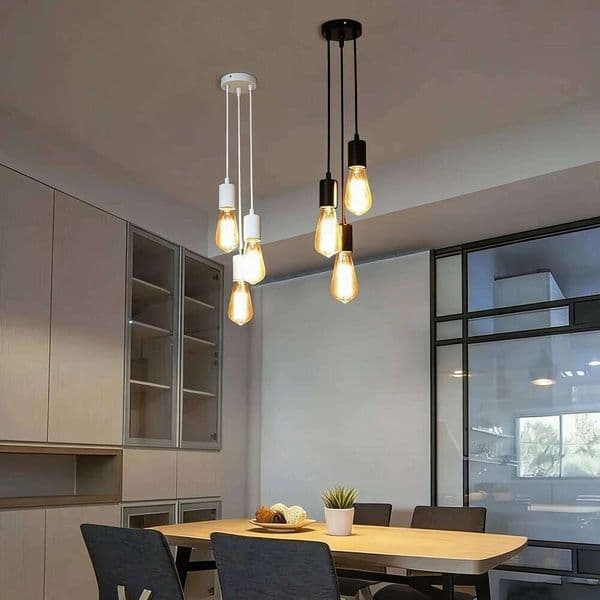 E27 Loft Edison Hanging for Living Room Bar Lights Nordic 3 Heads Industrial-style Pendant Lamps
