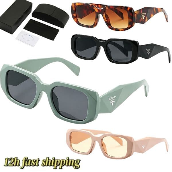 Luury Designer Sunglasses Triangular Signature Series Havana Tortoise Square Glasses Acetate Frame Gradient Lens UV400 Protection Eyewear for Women Men with