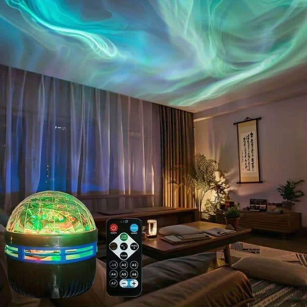 LED Northern Lights Projector 7 Modes Starry Sky Night Light with Remote USB Plug-in Auto Rotate for Bedroom Ceiling Party
