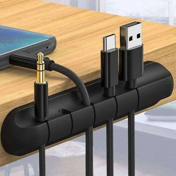 1/2pcs Silicone USB Winder Desktop Tidy Management Clips Cable Holder for Mouse Headphone Wire Organizer