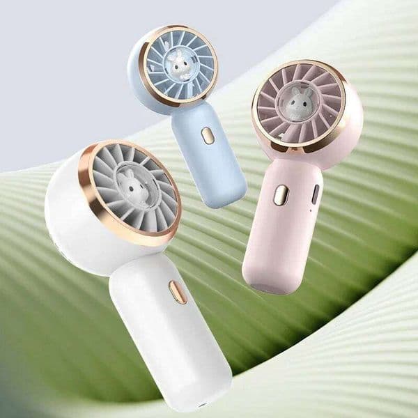 Mini Portable Pack Cute Handheld Battery Operated Lightweight Small Personal Fan with 3 Speeds and USB Rechargeable